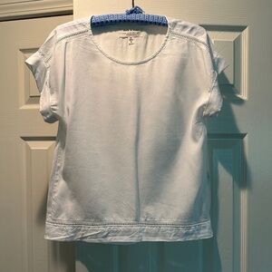 Cloth & Stone made with love for Anthropologie White Short Sleeve Shirt Size XS